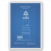 Boston Light Lighthouse - Massachusetts - AD Aufkleber (Vorderseite)