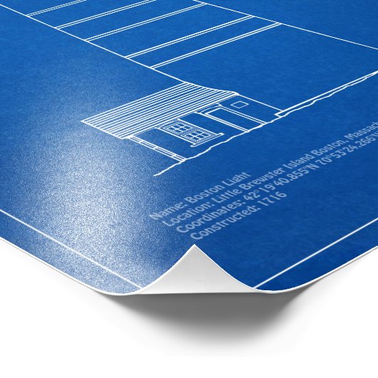 Boston Light Lighthouse - Massachusetts - AD Fotodruck (Ecke)