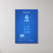 Boston Light Lighthouse - Massachusetts - AD Leinwanddruck (Vorderseite)
