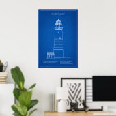 Boston Light Lighthouse - Massachusetts - AD Poster (Heimbüro)