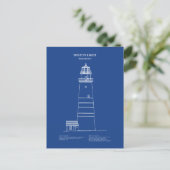 Boston Light Lighthouse - Massachusetts - AD Postkarte (Stehend Vorderseite)