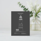 Boston Light Lighthouse - Massachusetts - PD Postkarte (Stehend Vorderseite)