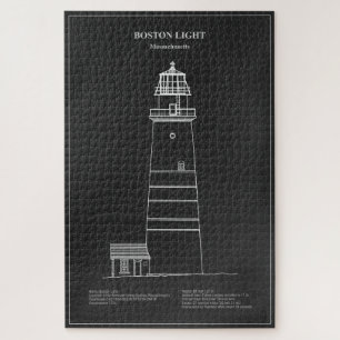Boston Light Lighthouse - Massachusetts - PD Puzzle
