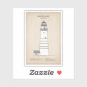 Boston Light Lighthouse - Massachusetts - SBD Aufkleber (Blatt)