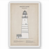 Boston Light Lighthouse - Massachusetts - SBD Aufkleber (Vorderseite)
