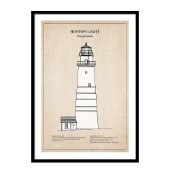 Boston Light Lighthouse - Massachusetts - SBD Fotodruck