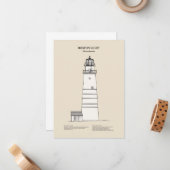 Boston Light Lighthouse - Massachusetts - SBD Mitteilungskarte (Vorderseite/Rückseite Beispiel)