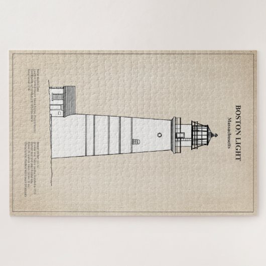 Boston Light Lighthouse - Massachusetts - SBD Puzzle (Horizontal)