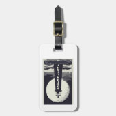 Boston Light Lighthouse Moon Gepäckanhänger (Vorderseite vertikal)