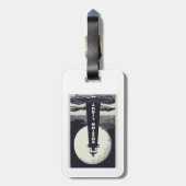 Boston Light Lighthouse Moon Gepäckanhänger (Rückseite vertikal)