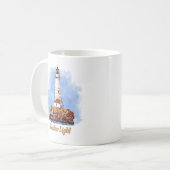 Boston Light Lighthouse Watercolor - Massachusetts Kaffeetasse (Vorderseite Links)