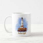 Boston Light Lighthouse Watercolor - Massachusetts Kaffeetasse (Links)
