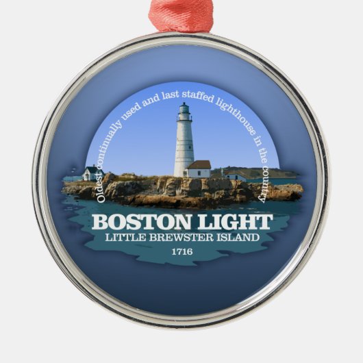 Boston Light Ornament Aus Metall (Vorne)