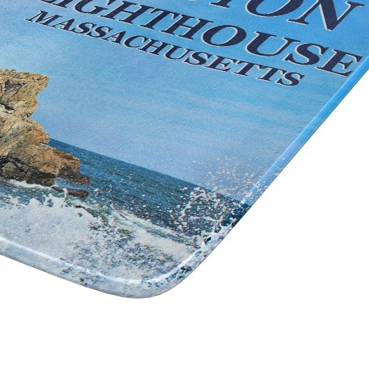 Boston Lighthouse, Massachusetts Cutting Board Schneidebrett (Ecke)