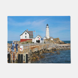 Boston Lighthouse, Massachusetts Door Mat Fußmatte