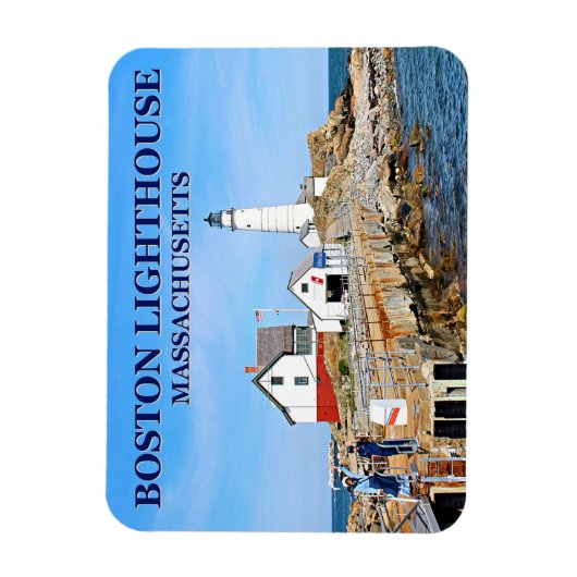 Boston Lighthouse, Massachusetts Flex Magnet (Vertikal)