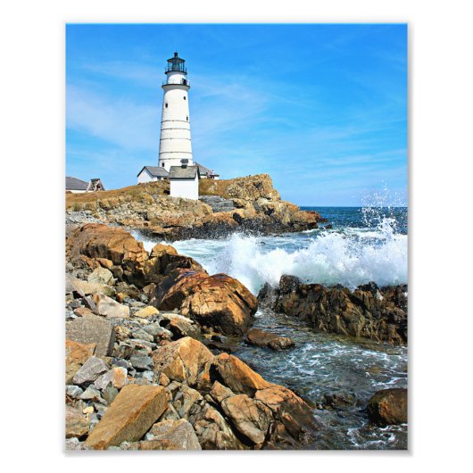 Boston Lighthouse, Massachusetts Fotodruck (Vorne)