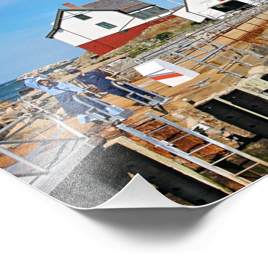 Boston Lighthouse, Massachusetts Fotodruck (Ecke)