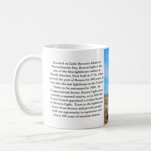 Boston Lighthouse, Massachusetts Kaffeetasse (Links)