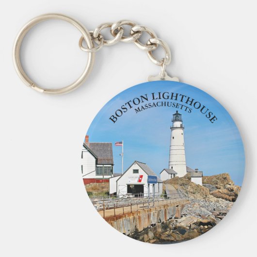 Boston Lighthouse, Massachusetts Key Chain Schlüsselanhänger (Vorne)