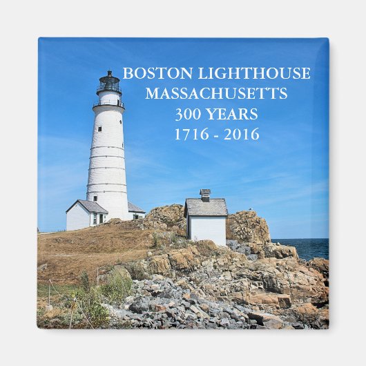 Boston Lighthouse, Massachusetts Magnet (Vorne)