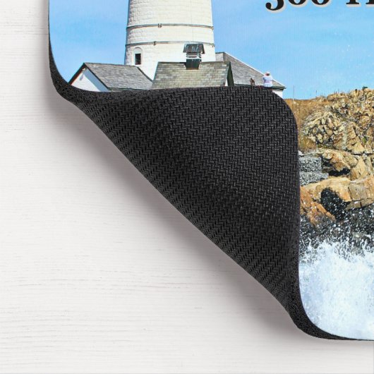 Boston Lighthouse, Massachusetts Mousepad (Ecke)