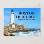 Boston Lighthouse, Massachusetts Postkarte (Vorderseite)