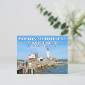 Boston Lighthouse, Massachusetts Postkarte (Stehend Vorderseite)