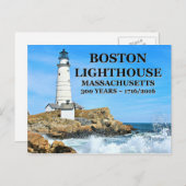 Boston Lighthouse, Massachusetts Postkarte (Vorne/Hinten)