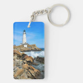 Boston Lighthouse, Massachusetts Schlüsselanhänger (Rückseite)