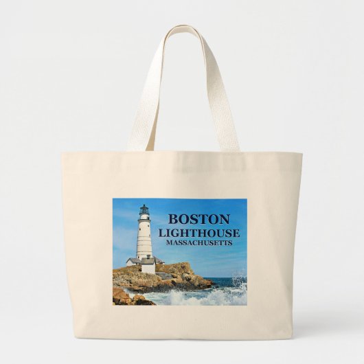 Boston Lighthouse, Massachusetts Tote Bag Jumbo Stoffbeutel (Vorne)