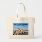 Boston Lighthouse, Massachusetts Tote Bag Jumbo Stoffbeutel (Vorne)