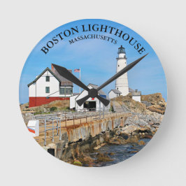 Boston Lighthouse Runde Wanduhr