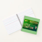 Boston, Little Compton, RI-Zeichen Notizblock (Innenseite)