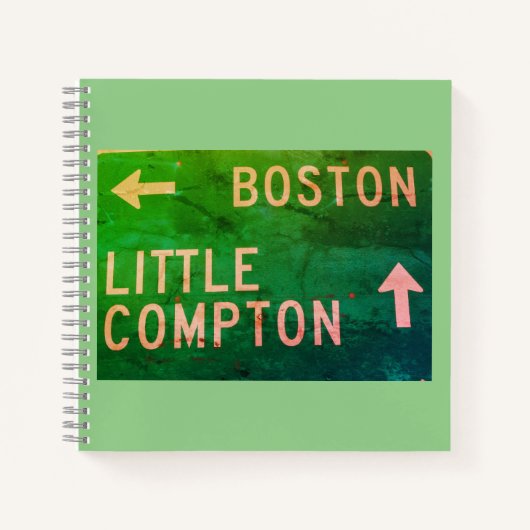 Boston, Little Compton, RI-Zeichen Notizblock (Vorderseite)
