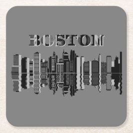 Boston logo rechteckiger pappuntersetzer