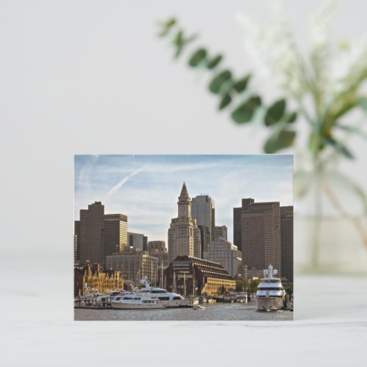 Boston Long Wharf Postcard Postkarte (Stehend Vorderseite)