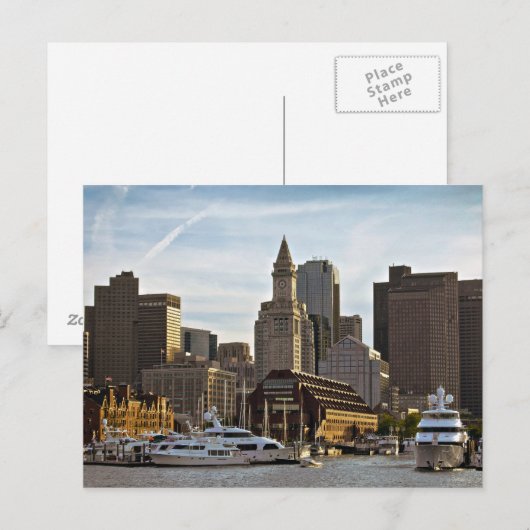 Boston Long Wharf Postcard Postkarte (Vorne/Hinten)