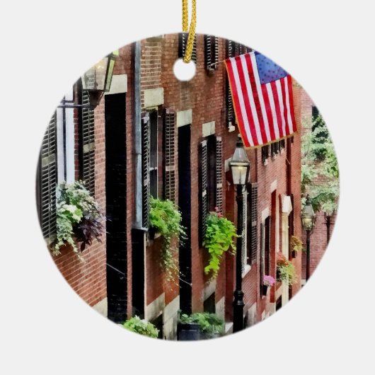 Boston MA - Acorn Street Keramikornament (Vorne)