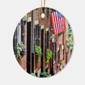 Boston MA - Acorn Street Keramikornament (Links)