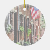 Boston MA - Acorn Street Keramikornament (Hinten)