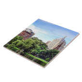 Boston MA - Ausblick vom Boston Public Garden Fliese (Seite)