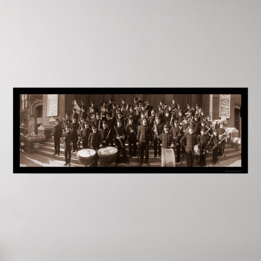 Boston MA Band Foto 1903 Poster (Vorne)