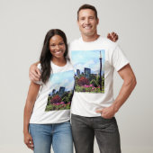 Boston MA - Boston Common und Skyline T-Shirt (Unisex)