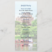 Boston MA Boston Public Garden Wedding Program Programm (Rückseite)