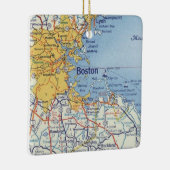 Boston MA Classic Map Keramikornament (Rechts)