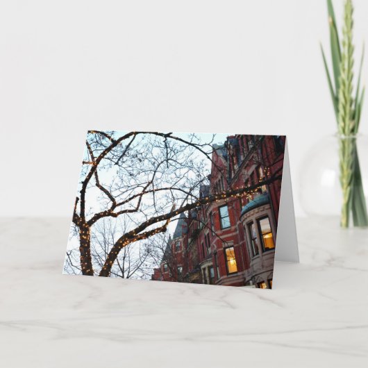 Boston MA during the holidays Feiertagskarte (Vorderseite)