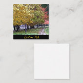 Boston, MA Fall Foliage Comic Art 0533 Mitteilungskarte (Vorne/Hinten)