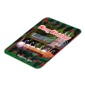 Boston, MA - Frohe Weihnachten Magnet (Linke Seite)