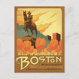 Boston, MA - Geburtsort unserer Demokratie Postkarte